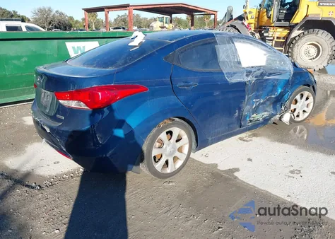 2013 Hyundai Elantra Limited from USA, damaged, VIN KMHDH4AE1DU944749
